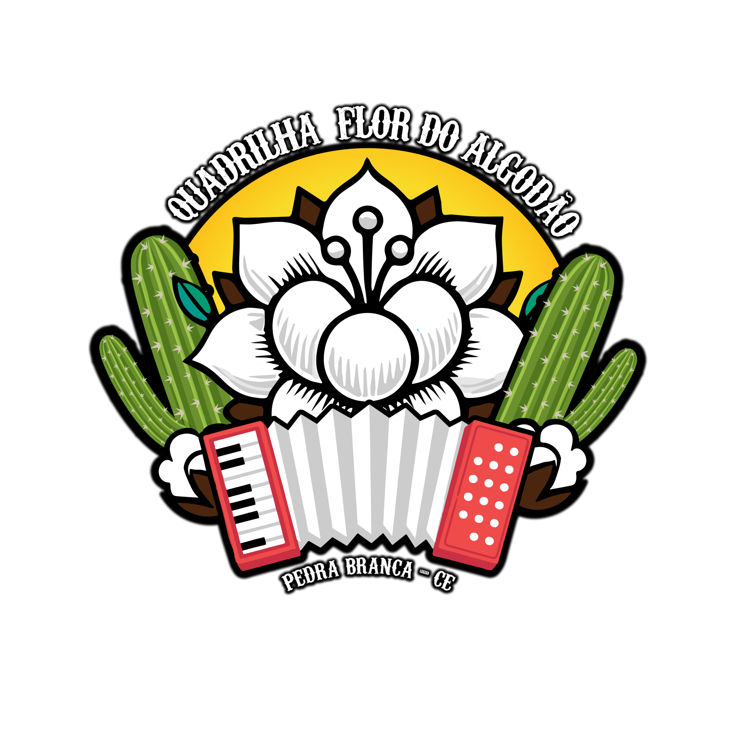 Logotipo da Quadrilha Flor do Algodão, de Pedra Branca (CE)